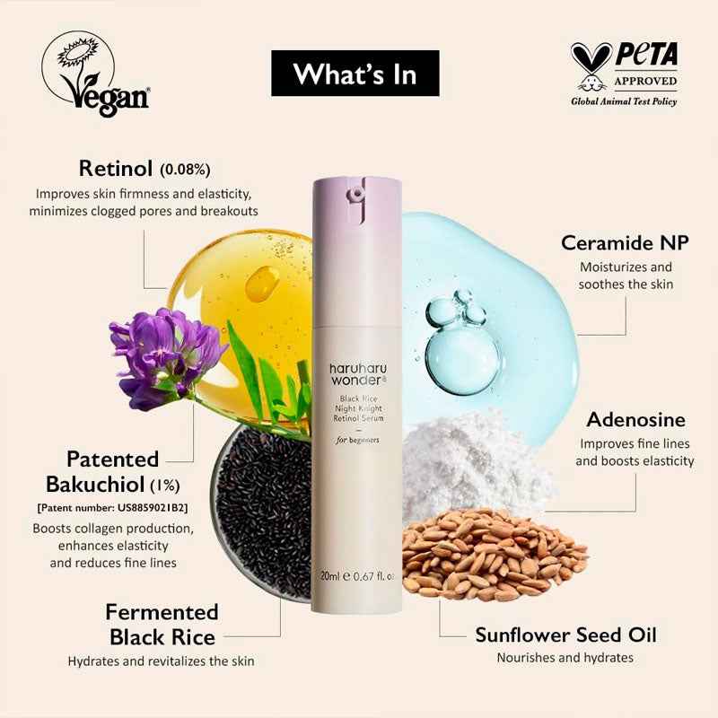 HaruHaru Wonder Black Rice Night Knight Retinol Serum