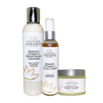 Glimmer Goddess 3 step Cleanser Kit for Brighter skin with Vitamin C