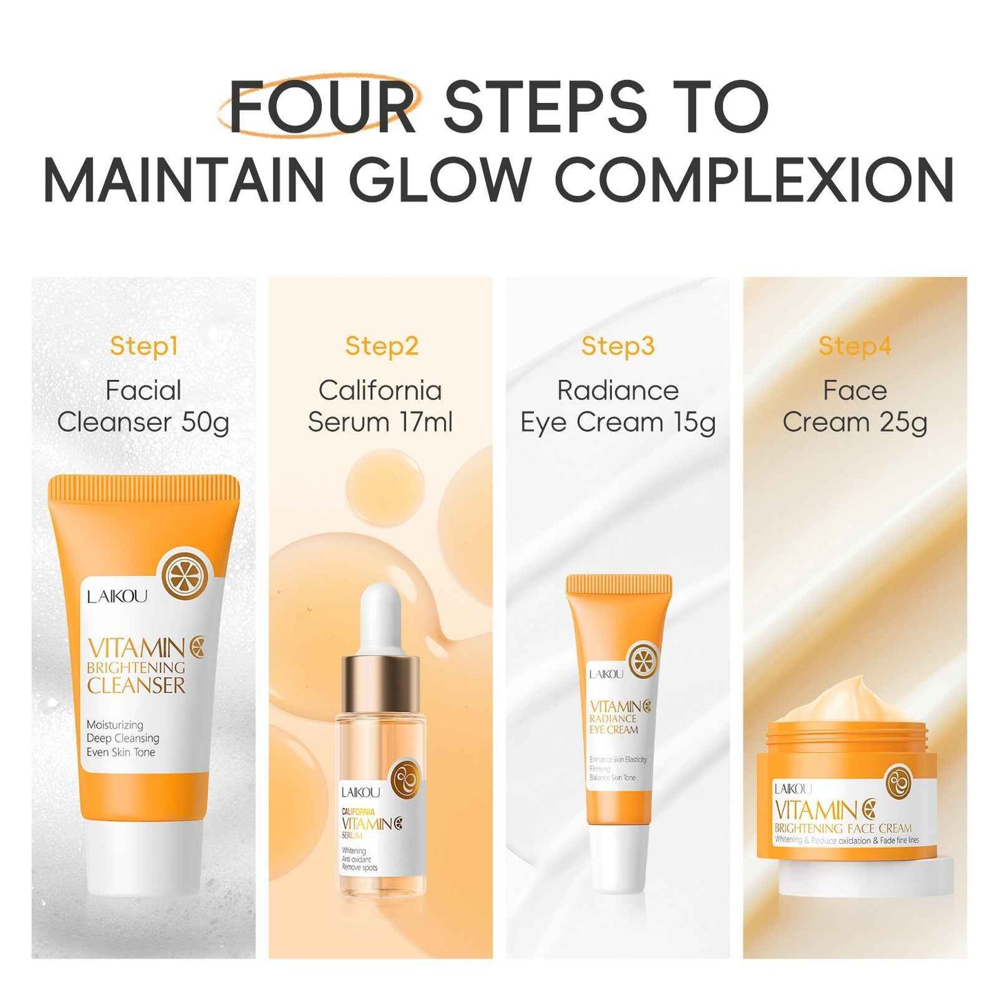 Glow Boosting Vitamin C Skincare Kit for Intense Moisturizing