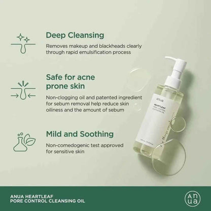 Anua Heartleaf Pore Control Cleansing Oil Double Set
