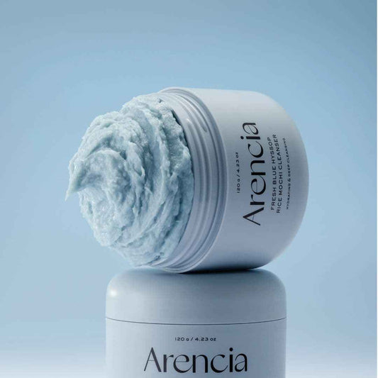 Arencia Rice Mochi Cleanser - Fresh Blue Hyssop Formula for Gentle Cleansing