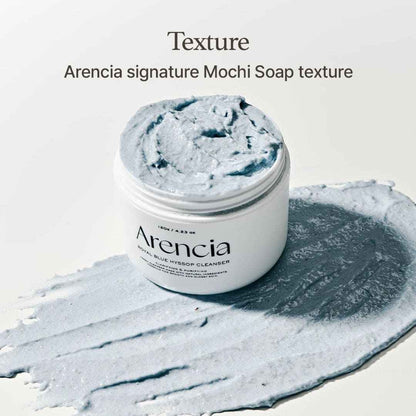 Arencia Rice Mochi Cleanser - Fresh Blue Hyssop Formula for Gentle Cleansing