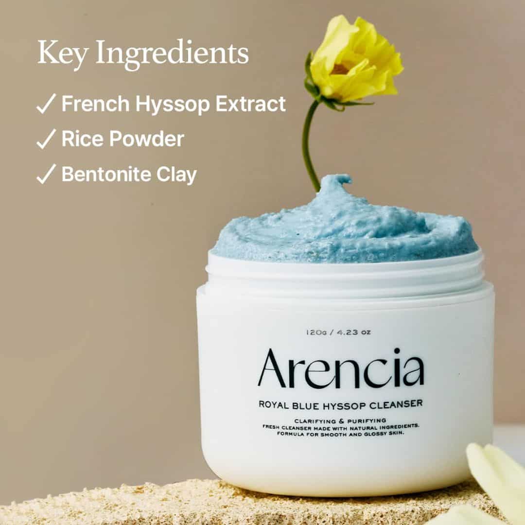 Arencia Fresh Blue Hyssop Rice Mochi Cleanser - SiaBelleStudio