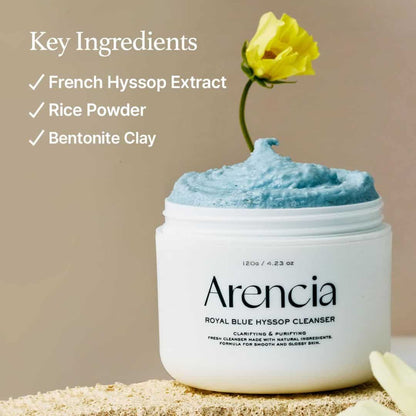 Arencia Fresh Blue Hyssop Rice Mochi Cleanser - SiaBelleStudio