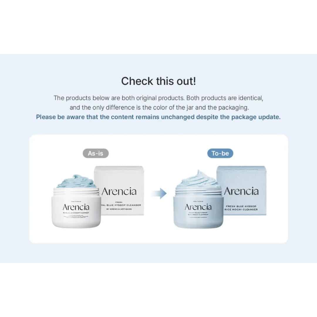 Arencia Fresh Blue Hyssop Rice Mochi Cleanser - SiaBelleStudio