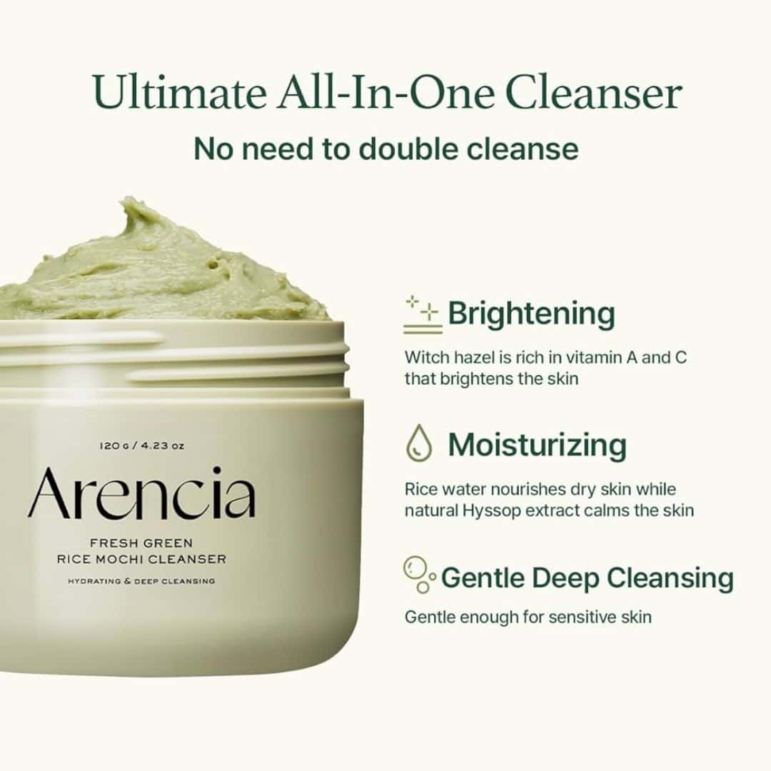 Arencia Fresh Green Rice Mochi Cleanser - SiaBelleStudio