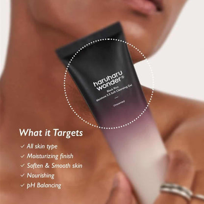 Haruharu Wonder Black Rice Cleansing Gel for Moisture-Rich, Gentle Skin Care