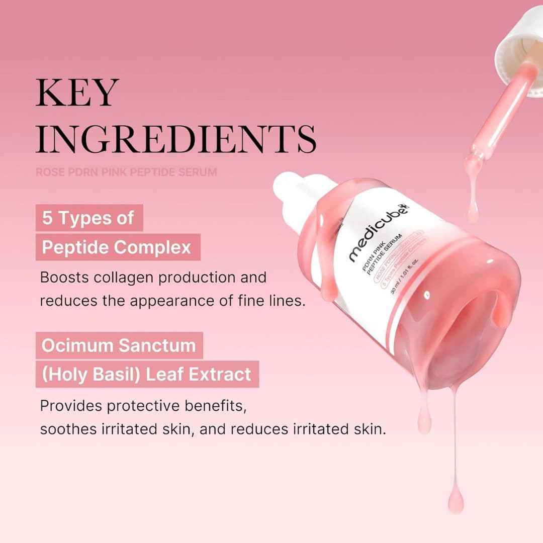 Medicube PDRN Pink Peptide Serum for Youthful, Radiant Skin