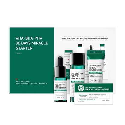 Some By Mi Miracle Starter Kit for Radiant Skin: AHA-BHA-PHA 30 Days Solution